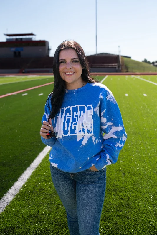 Tigers Bleached Sweatshirt-Blue