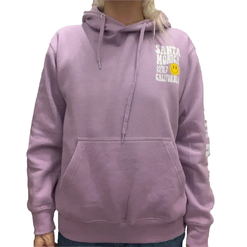 Santa Monica Sand 'N Surf  Purple Hoodie