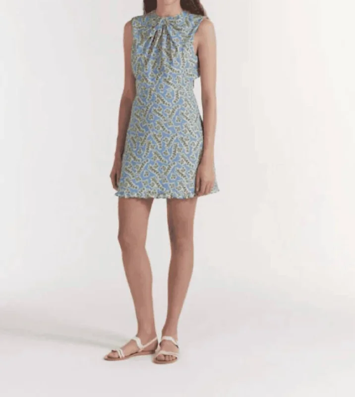 Marla Short Dress In Tulia Blue