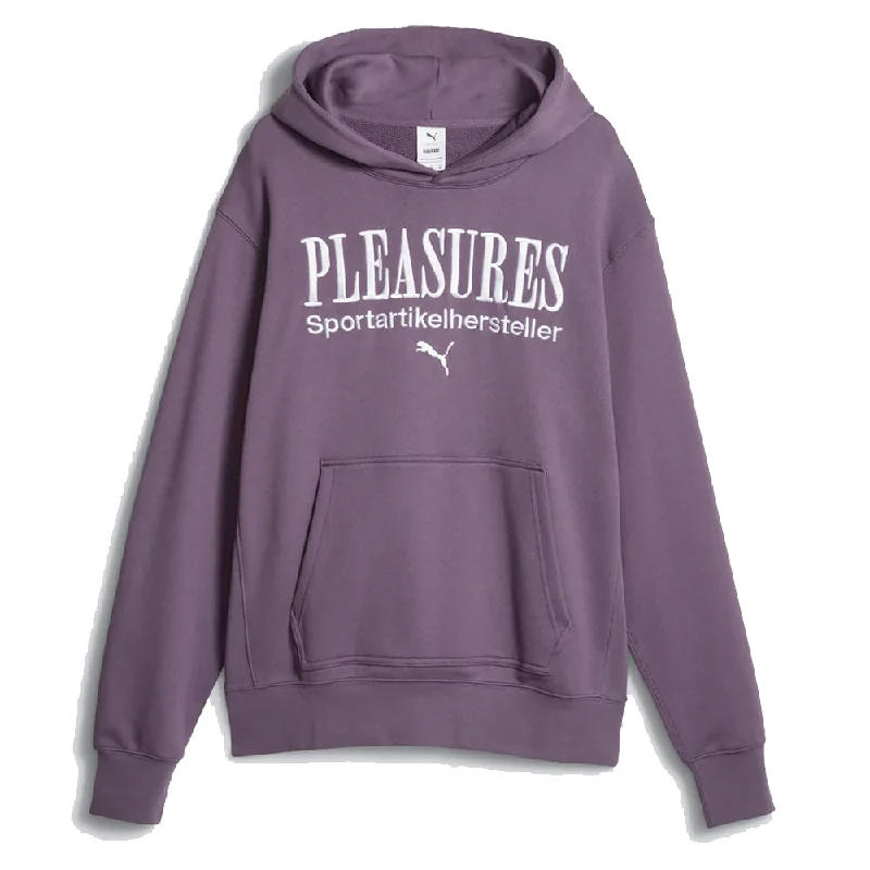 Puma Puma X Pleasures Womens Graphic Hoodie Purple Charcoal