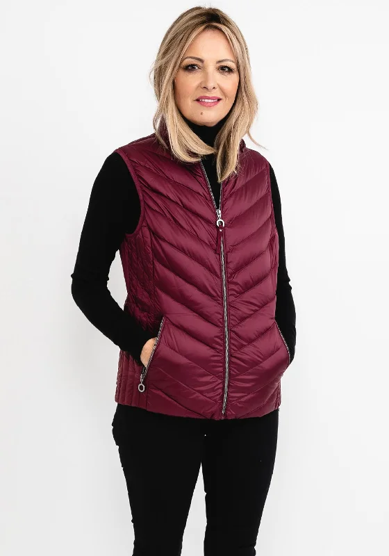 Frandsen Quilted Short Gilet, Wine