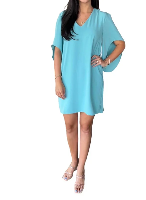 Meredith Dress In Blue Mineral