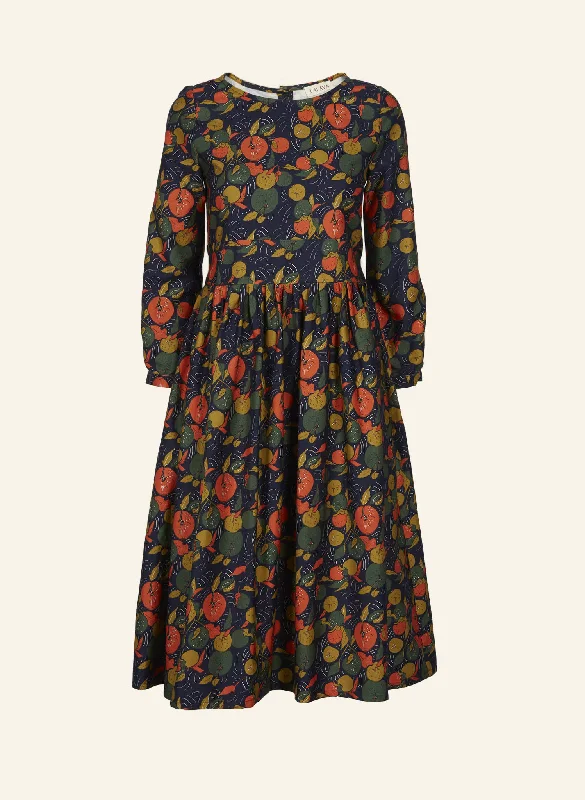 Philippa - Navy Apple Orchard Dress