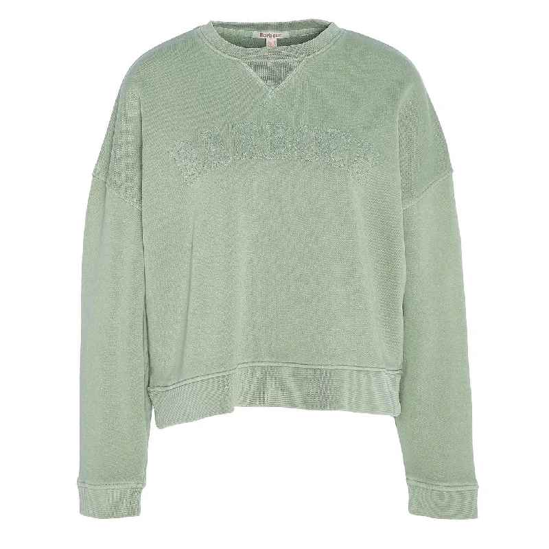 Barbour Womens Sandgate Crew Neck Sweatshirt Nephrite Green Wash