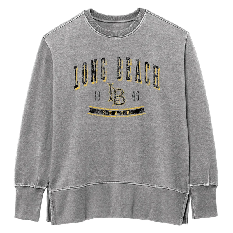 Women's LBSU 1949 Weathered Crew - Gray, League