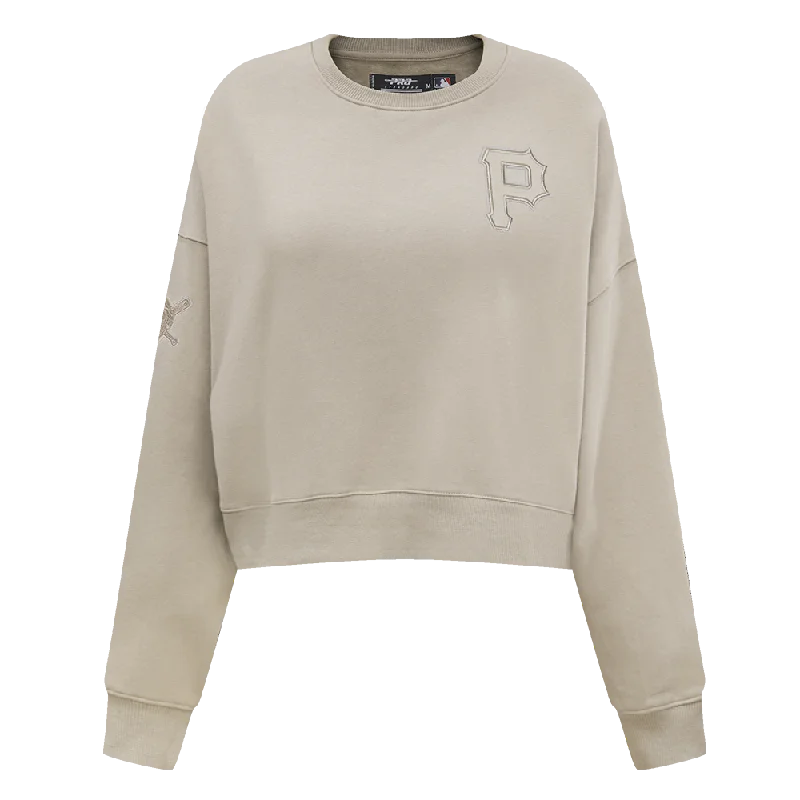 SUDADERA DE CUELLO REDONDO MLB PITTSBURGH PIRATES NEUTRAL PARA MUJER