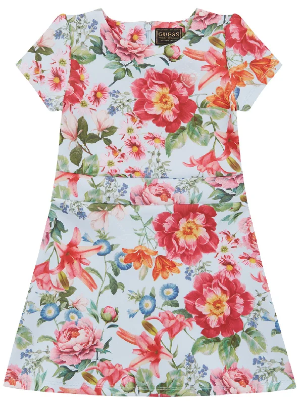 Floral Print Scuba Dress (2-7)