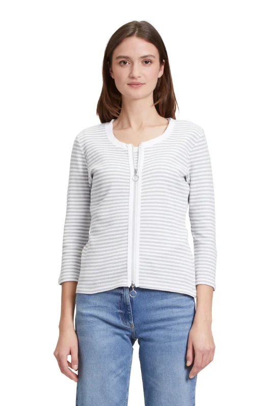 Striped Short T-Shirt Jacket