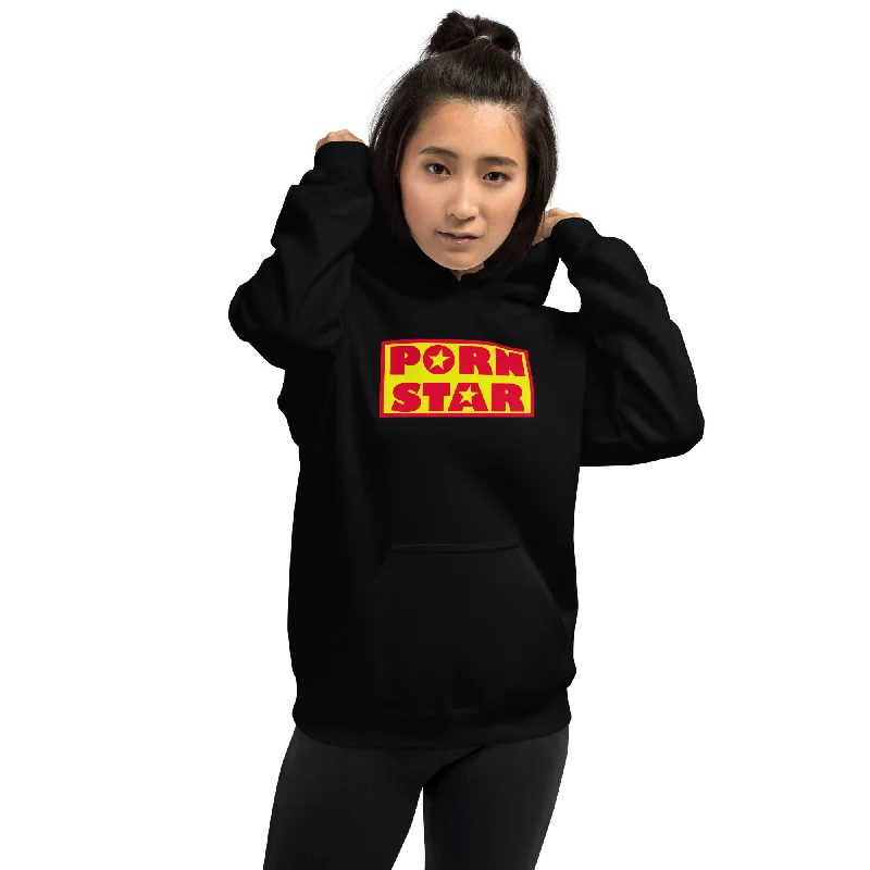 Yellow and Red Porn Star Logo  Hoodie Sweatshirt