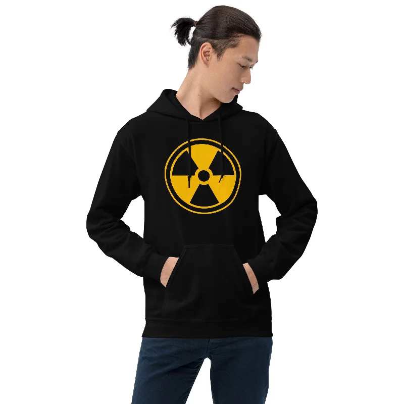 Yellow Radioactive Radiation Warning Sign Hoodie Sweatshirt