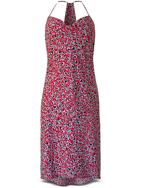 Womens Chiffon Printed Cocktail And Party Dress