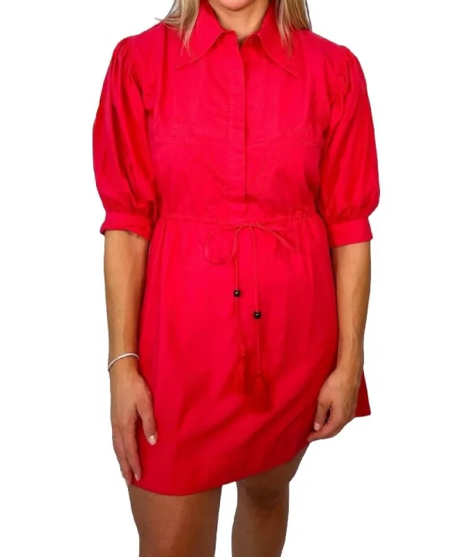 Tyler Dress In Jester Red