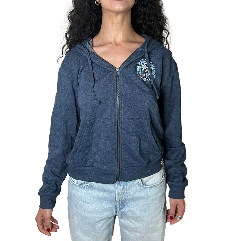 Santa Monica Boardwalk Full Zip Hoodie Denim