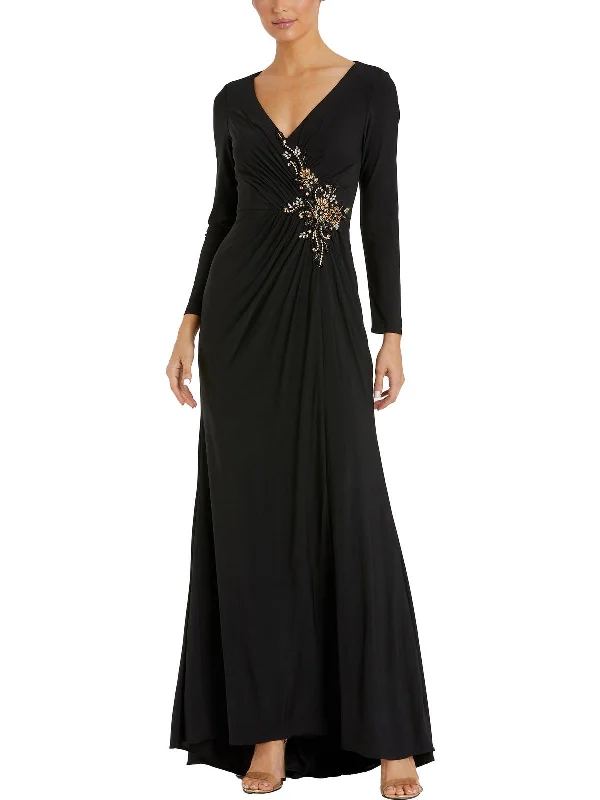 Womens Embellished Formal Evening Dress