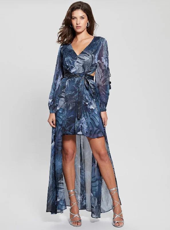 Eco Blue Long Sleeve Farrah Dress