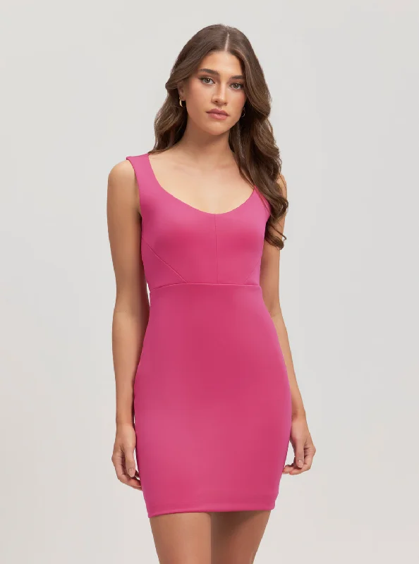 Eco Pink Short Sleeve Rae Mini Dress