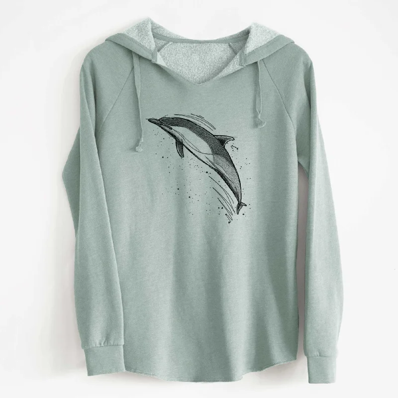 Short-Beaked Common Dolphin - Delphinus delphis - Cali Wave Hooded Sweatshirt