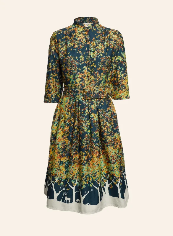 Cynthia - Navy Forest Dress