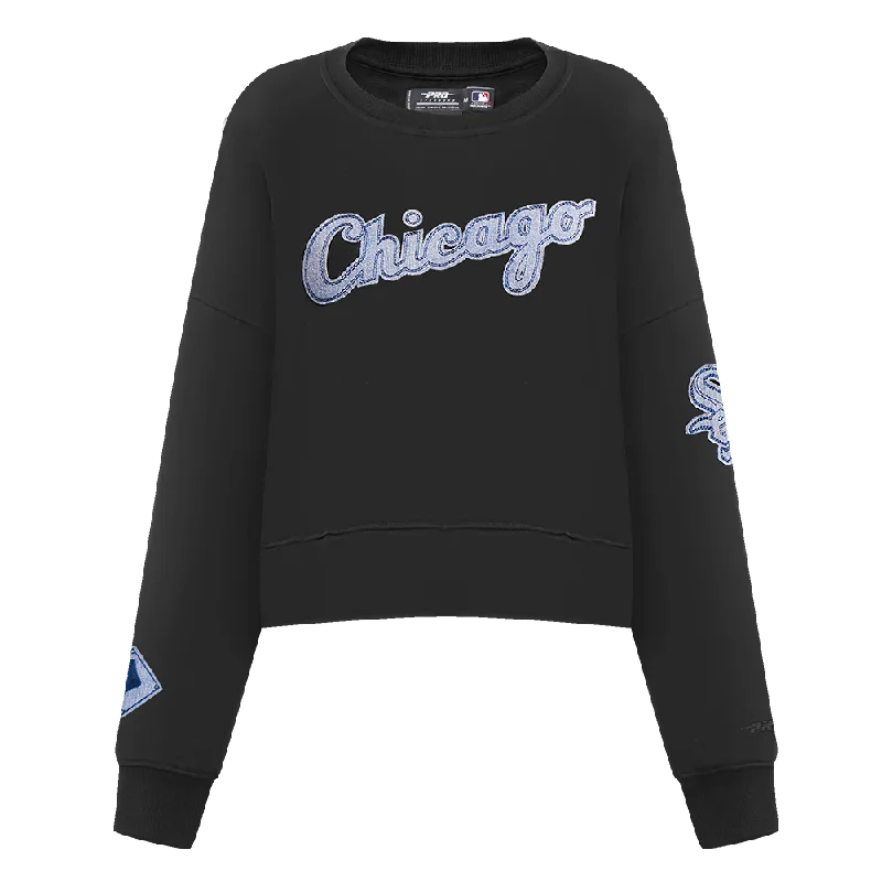 SUDADERA DE CUELLO REDONDO MLB CHICAGO WHITE SOX VARSITY BLUES PARA MUJER