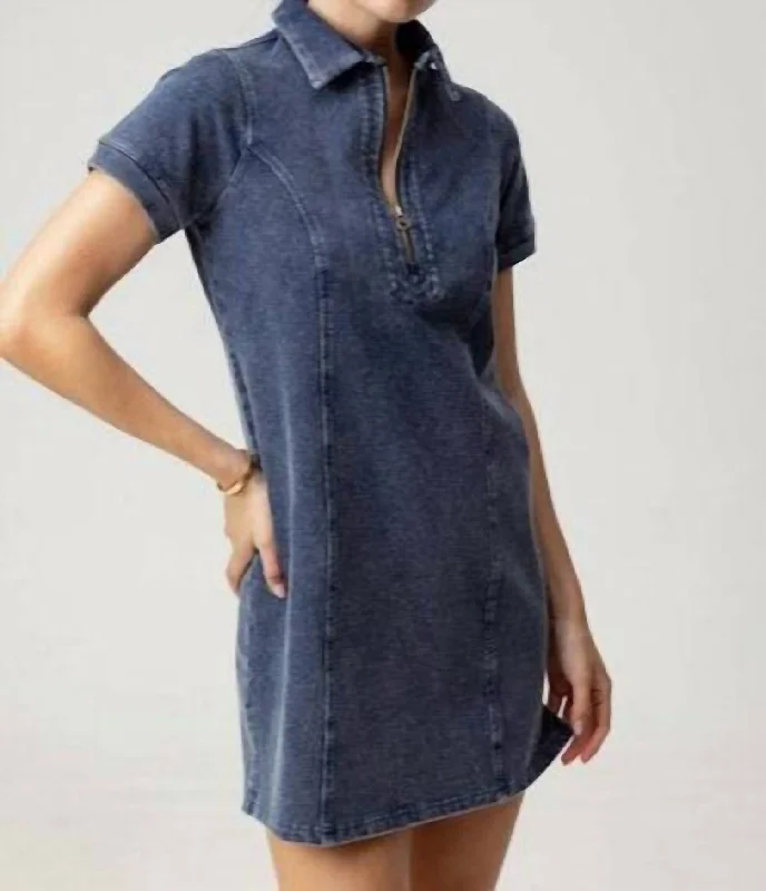 Thora Mini Dress In Blue Denim