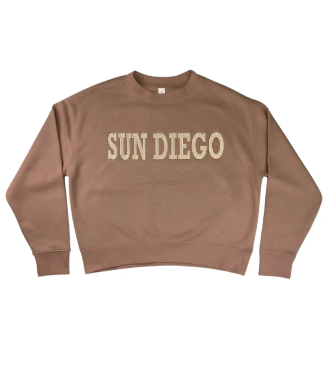 Sun Diego Fleece Embroidered - Hazy Pink