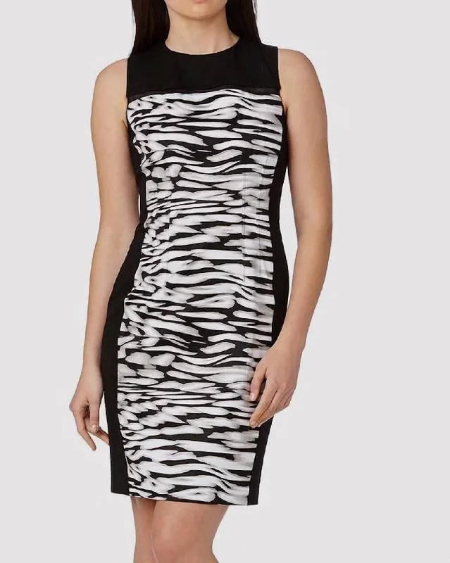 Dakota Dress In Black/white