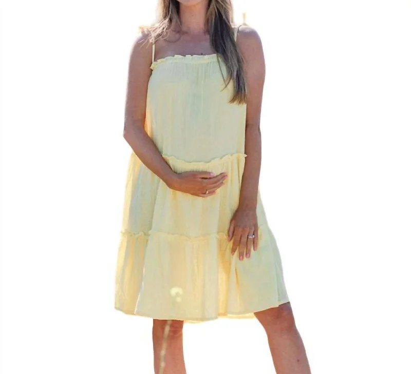 Muslin Sundress In Buttercup Yellow