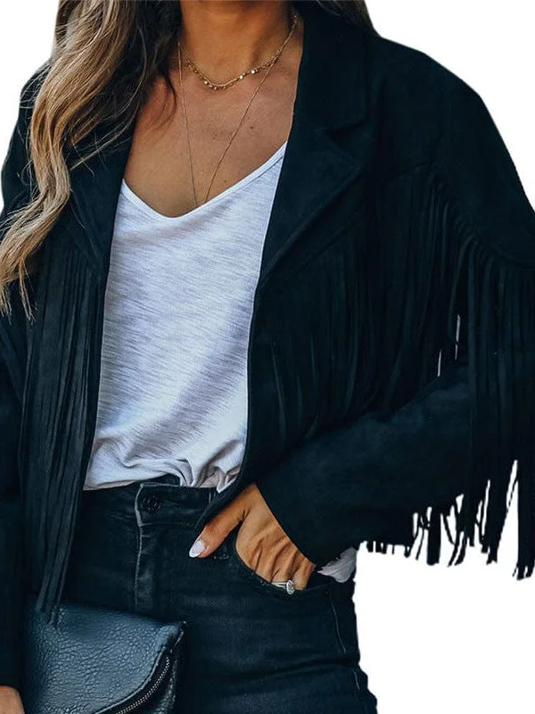 Cropped Fringe Jacket