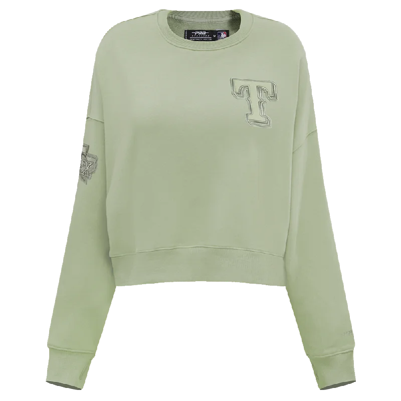 SUDADERA DE CUELLO REDONDO MLB TEXAS RANGERS NEUTRAL PARA MUJER