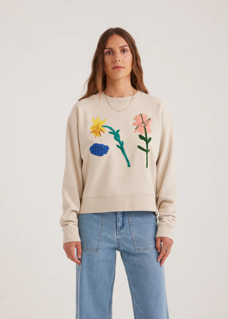 Roark Port Basquiat Crew Sweatshirt - STONE