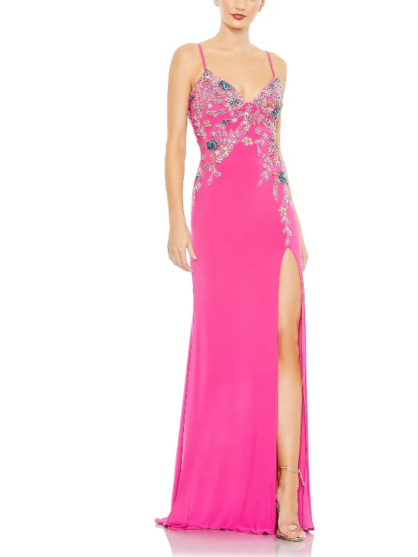 Womens Embellished Formal Evening Dress