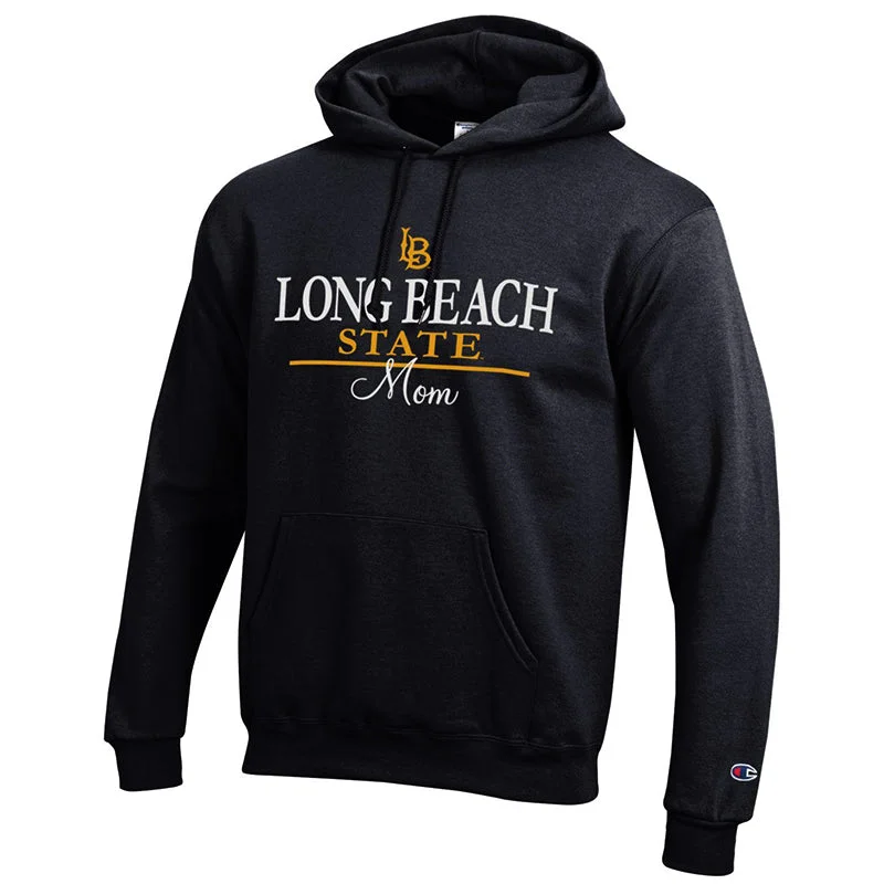 Long Beach State Mom Hood - Black, Champion