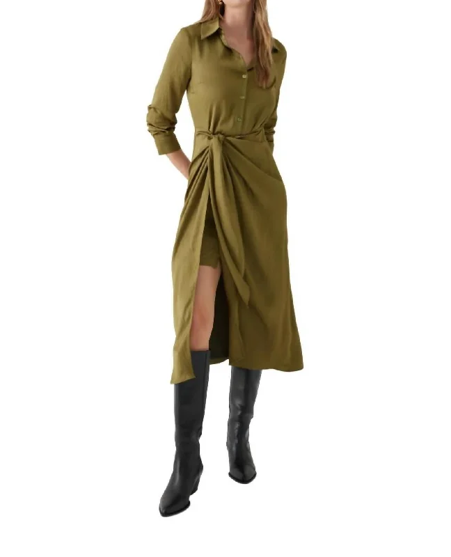 Almeda Dress In Khaki