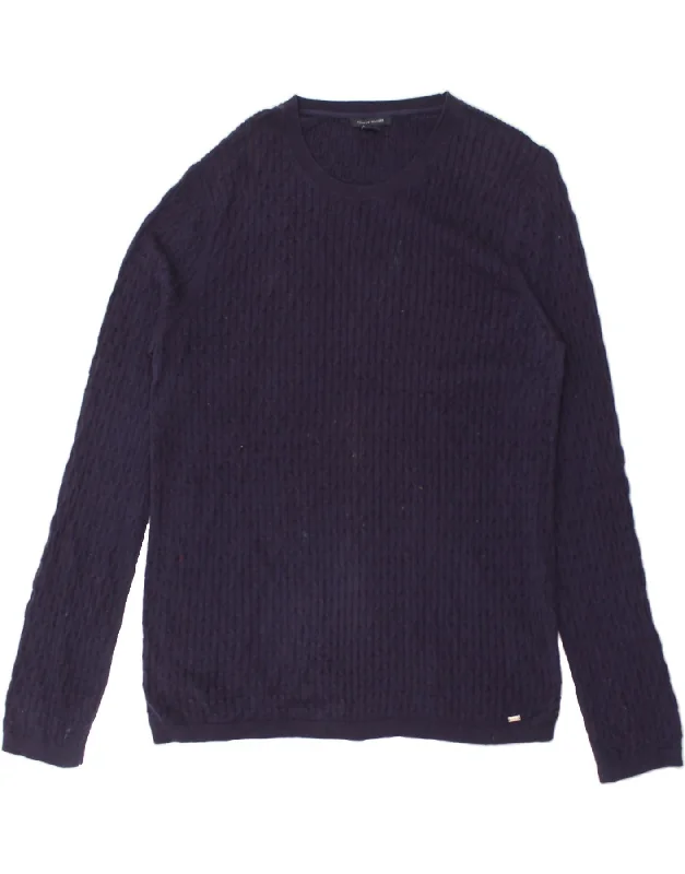 TOMMY HILFIGER Womens Crew Neck Jumper Sweater UK 18 XL Navy Blue Cotton