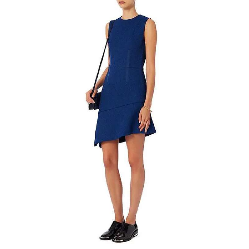 Carven Navy Asymmetrical Hem Dress 34