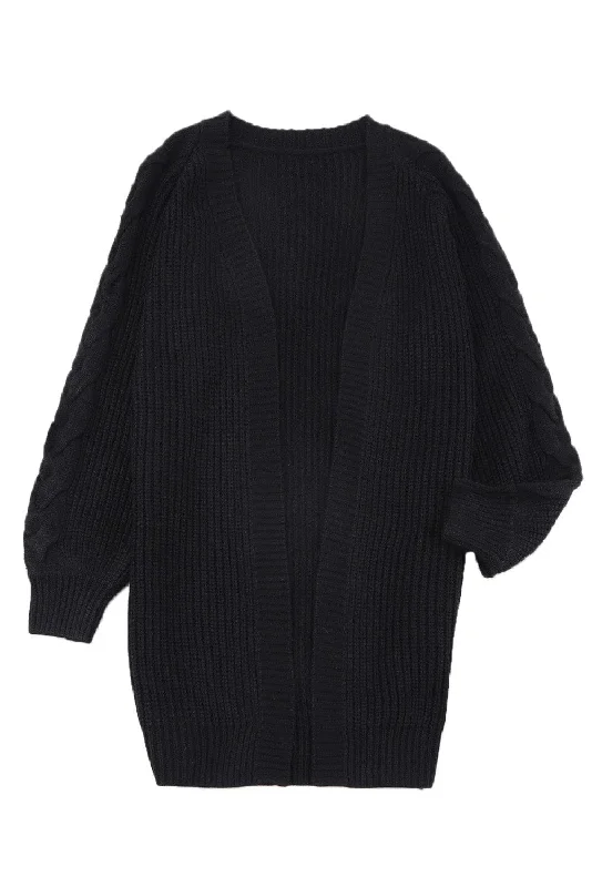 Women's Long Sleeve Cable Knit Cardigan