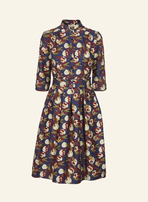 Cynthia - Navy Damson Dress