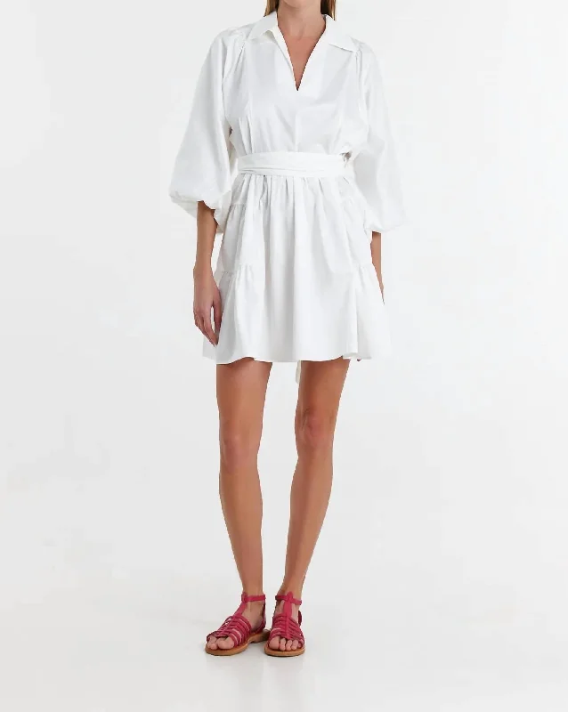 Marlee Dress In College White