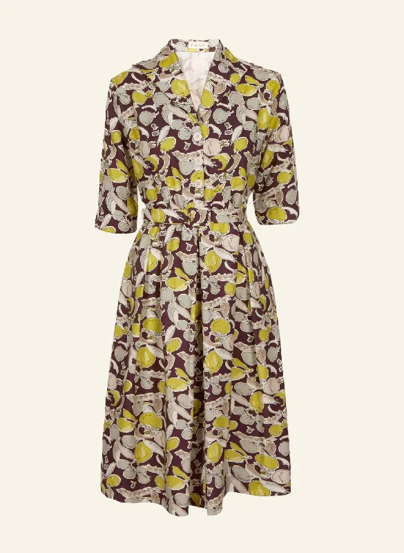 Ida - Blackcurrant Homegrown Dress