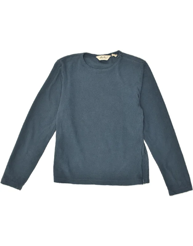 EDDIE BAUER Womens Fleece Jumper UK 10 Small Blue Polyester