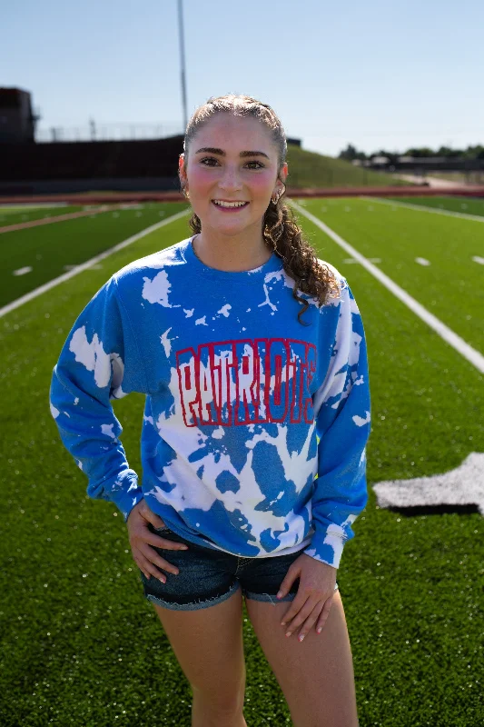 Patriots Bleached Sweatshirt-Blue