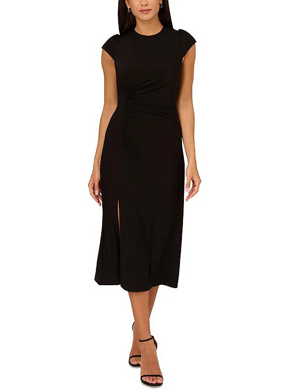 Womens Knit Cap Sleeves Sheath Dress