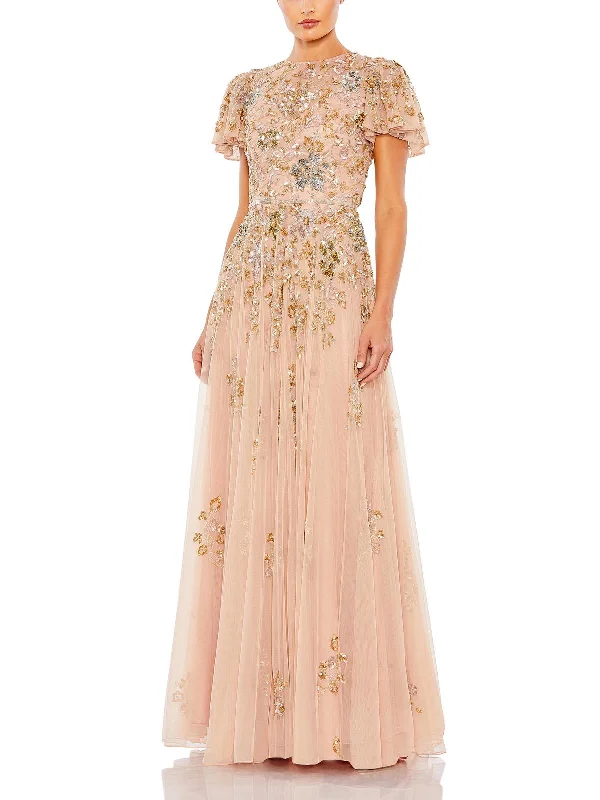 Womens Embellished Special Occasion Evening Dress