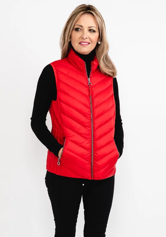 Frandsen Quilted Short Gilet, Red