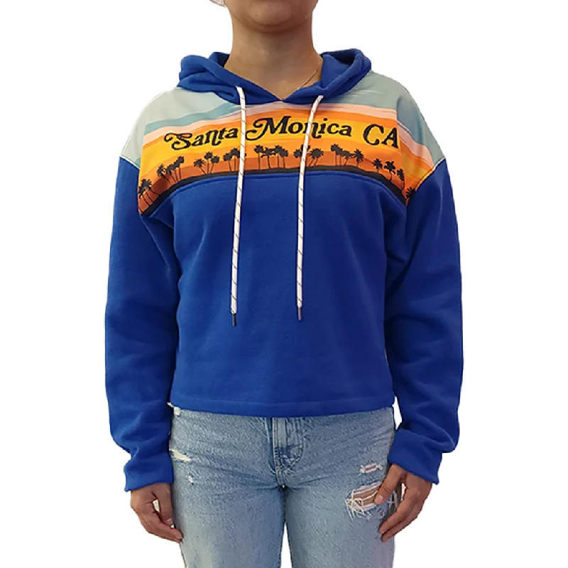 Santa Monica Serene Skylines Icon Boxy Women's Hoodie