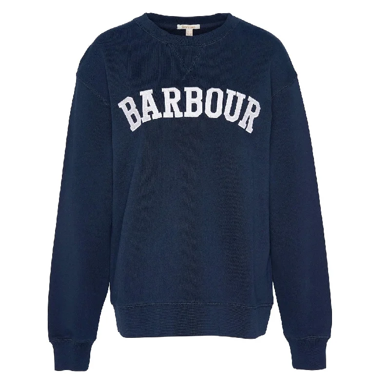 Barbour Womens Northumberland Sweatshirt Navy / Cloud