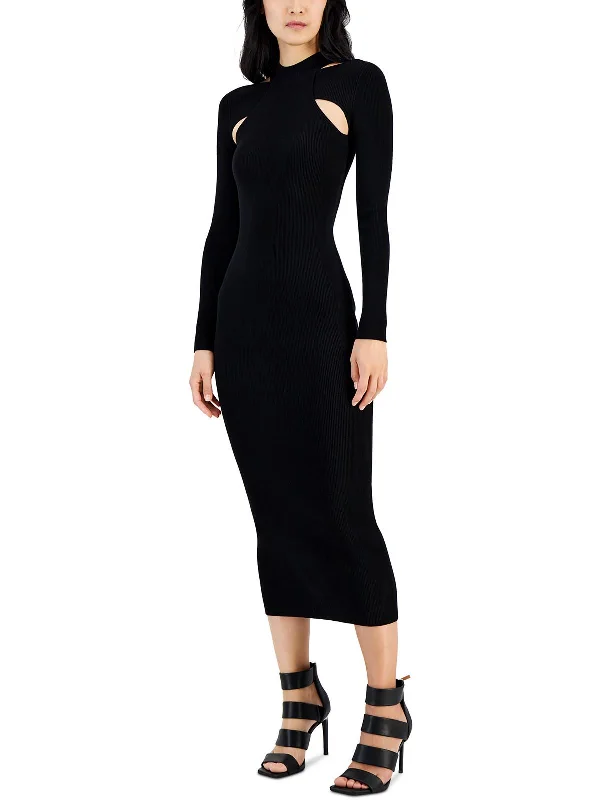 Womens Open Back Cut-Out Sweaterdress