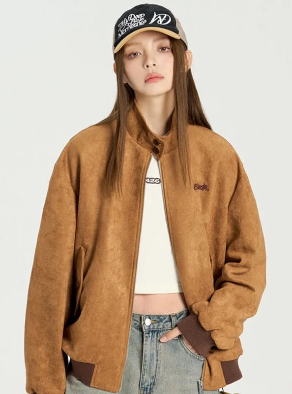 Versatile Retro Suede Jacket