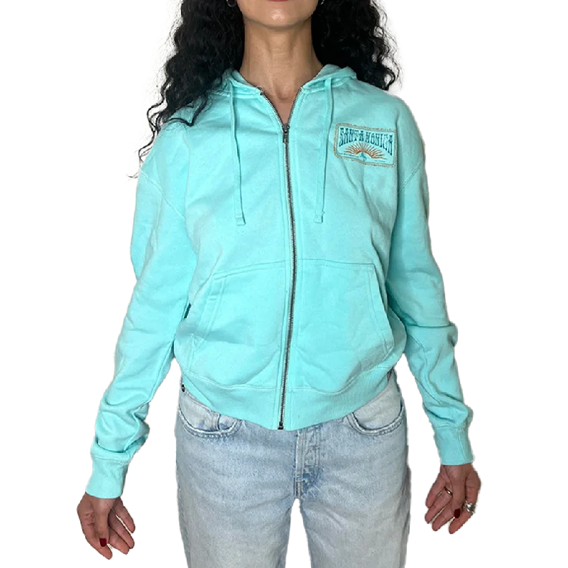 Santa Monica Boardwalk Full Zip Hoodie Arctic Blue