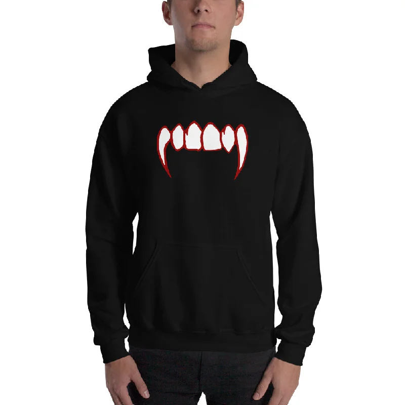 Bloody Vampire Fangs Horror Teeth Unisex Hoodie Sweatshirt